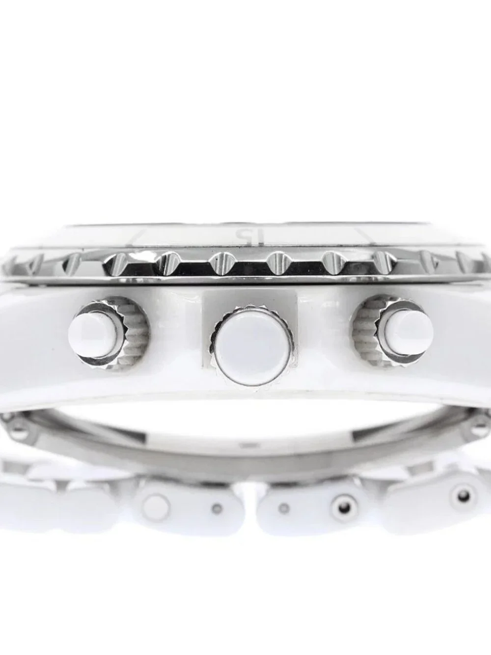 CHANEL J12 white ceramic H2009 9P diamond chronograph Automatic Men's_958300